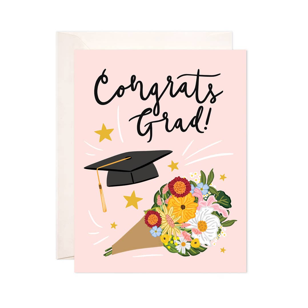 Bloomwolf Studio - Grad Bouquet Greeting Card