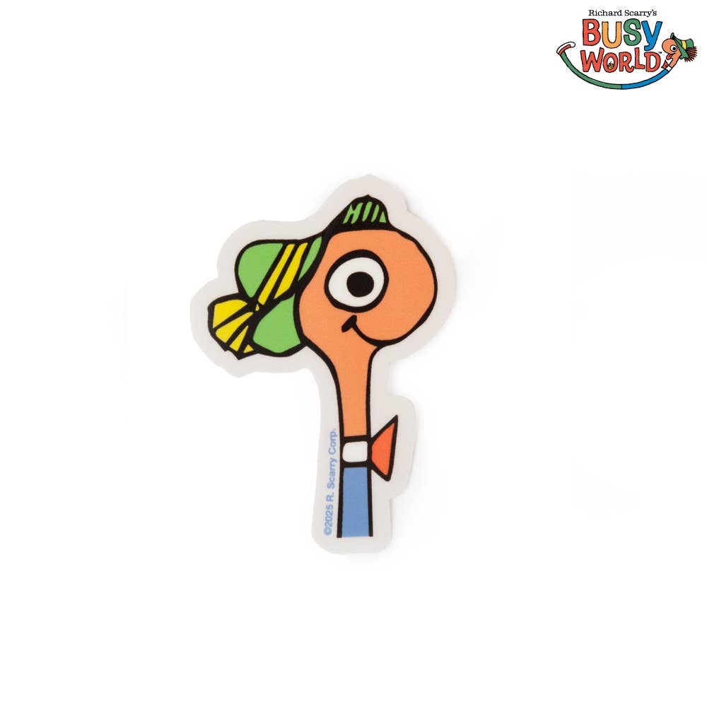 Three Potato Four - 3P4 x Richard Scarry® - Lowly Worm Bust Sticker