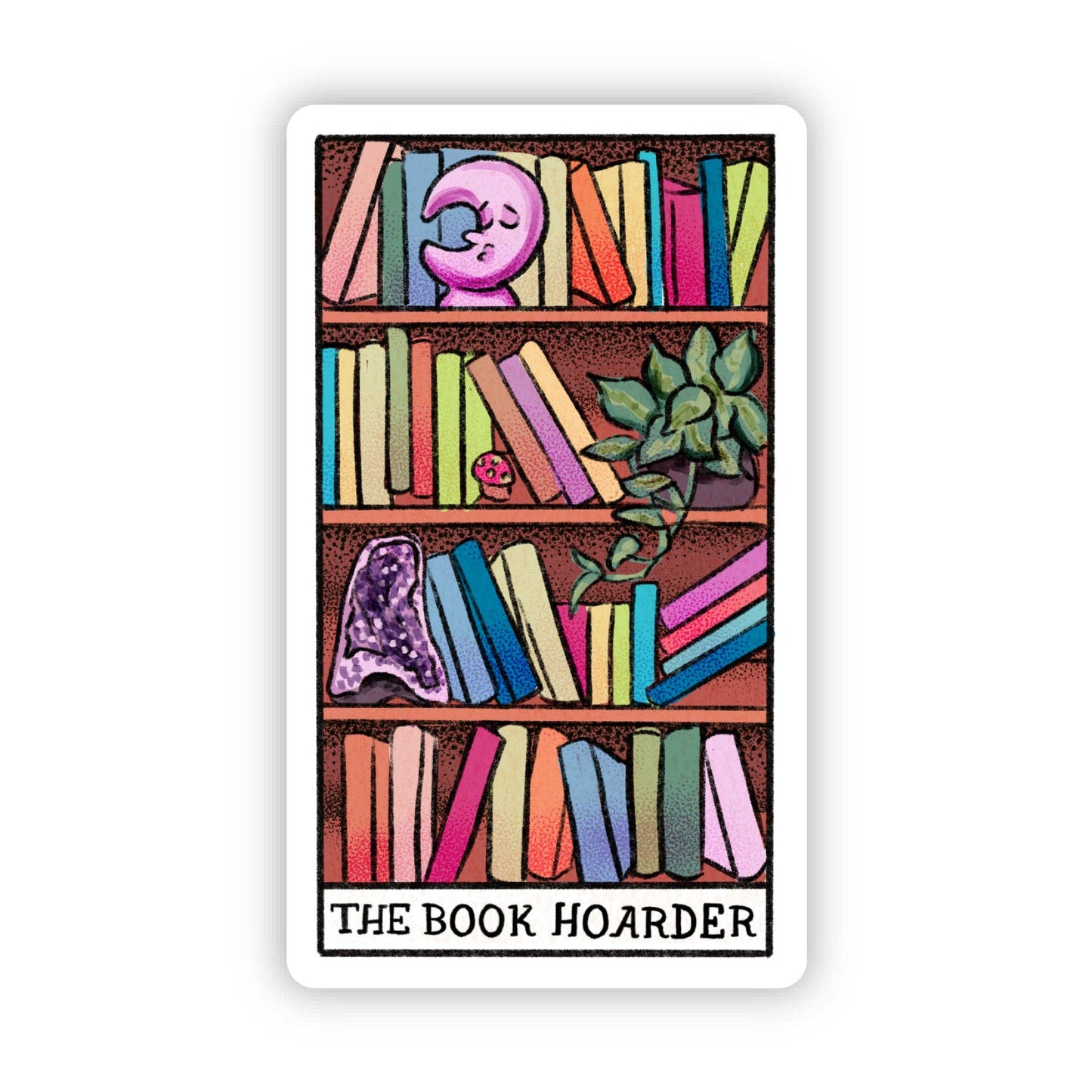 Big Moods - "The Book Hoarder" Book Tarot Card Sticker
