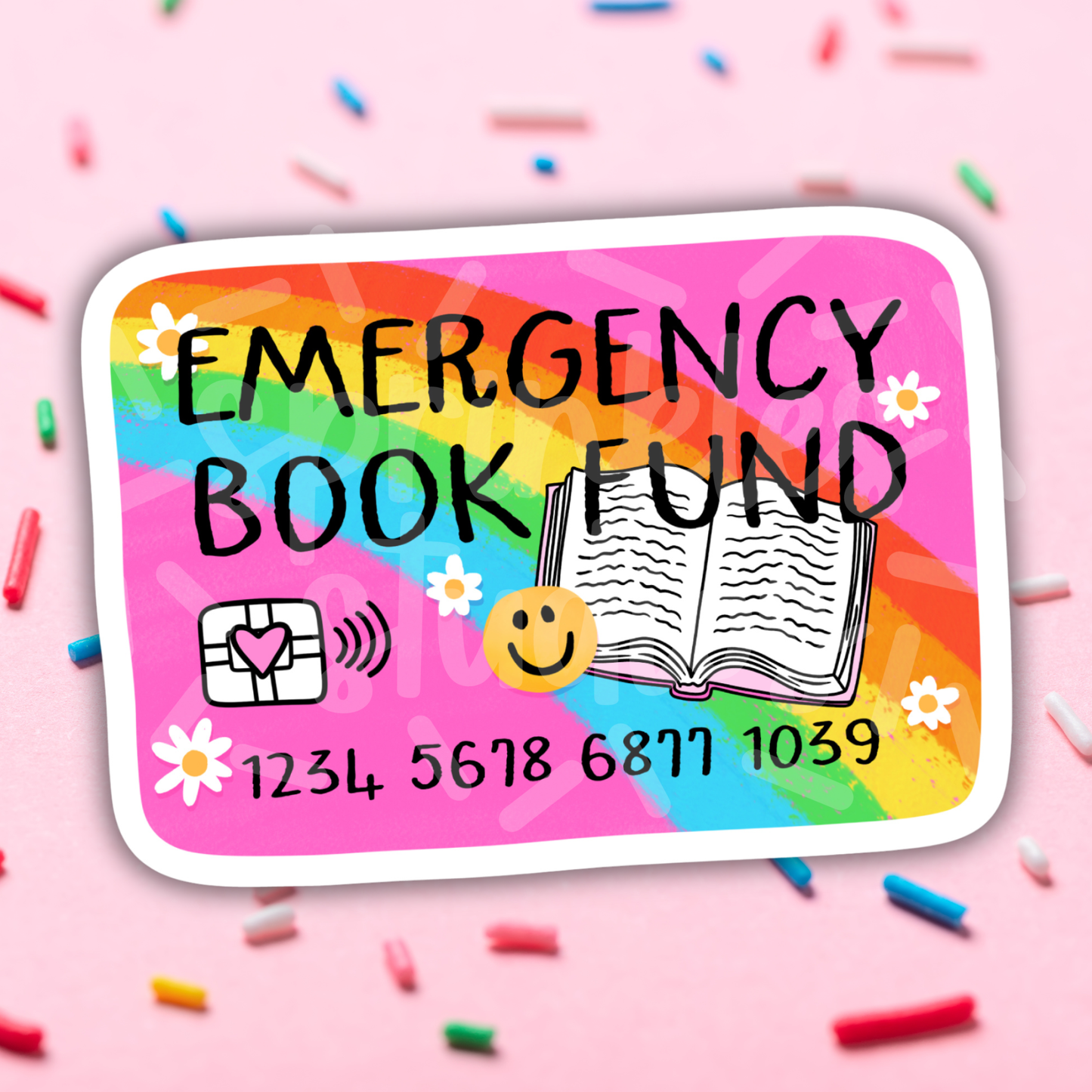 Sprinkles Studios - Emergency Book Fund Vinyl Sticker