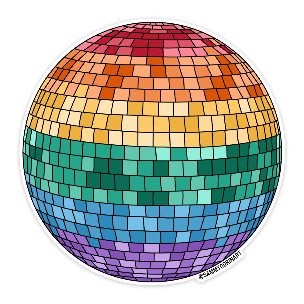 Sammy Gorin LLC - Pride Rainbow Disco Ball Sticker