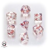Classic RPG Dice Set Transparent Blue/Red (7)