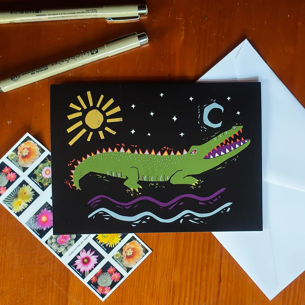 Gator Greeting Card