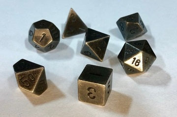 Dark Grey Metal Dice Set