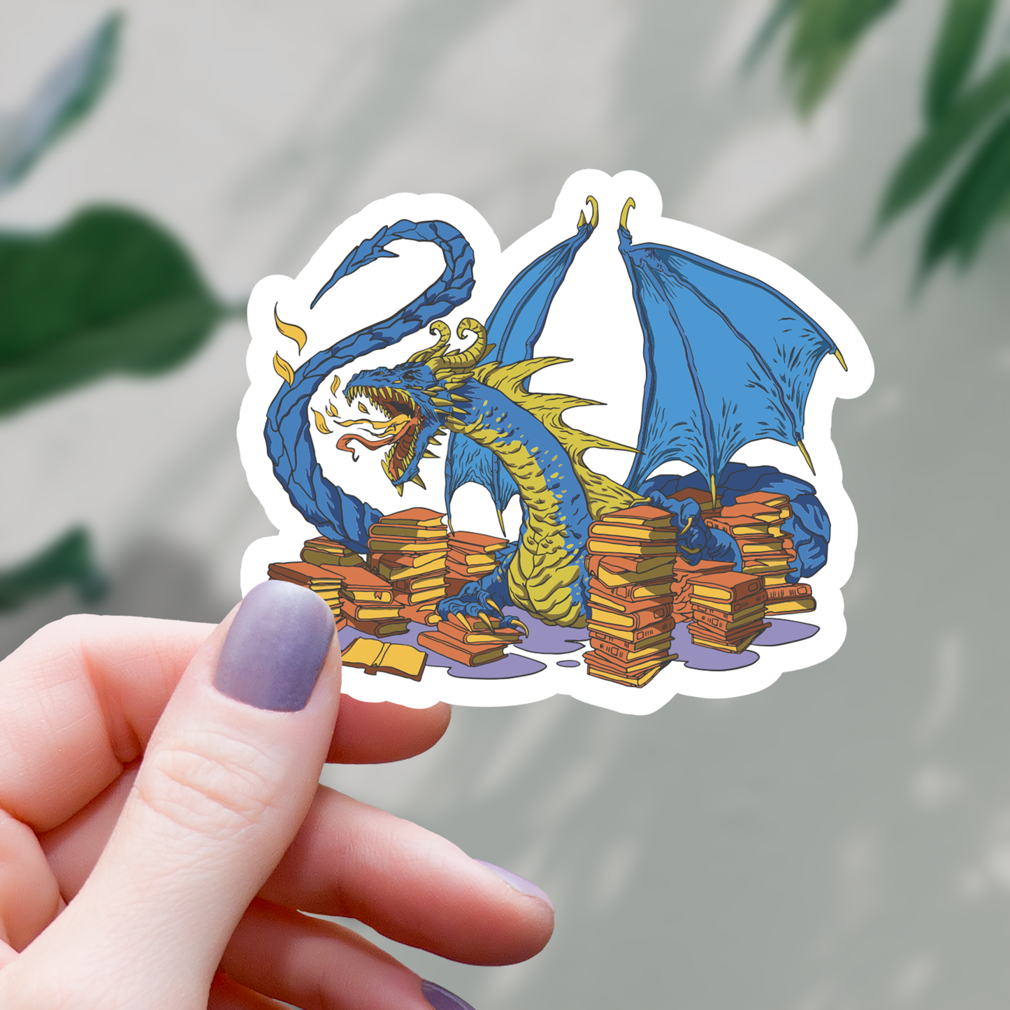 Mimic Gaming Co - Library Book Dragon Sticker - 3"