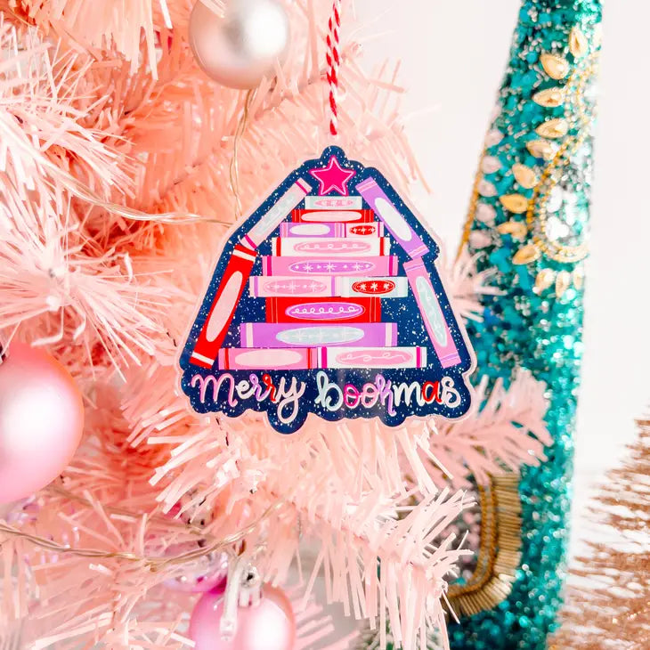 Merry Bookmas Christmas Ornament