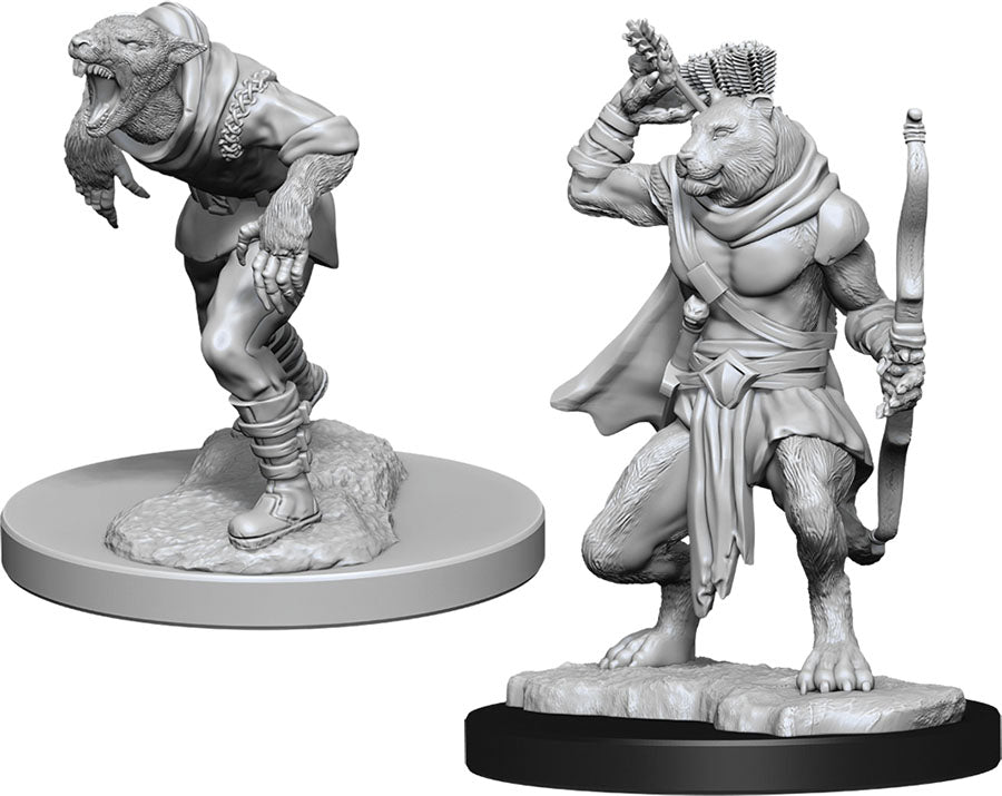 Dungeons & Dragons Nolzur`s Marvelous Unpainted Miniatures: W11 Wererat &  Weretiger