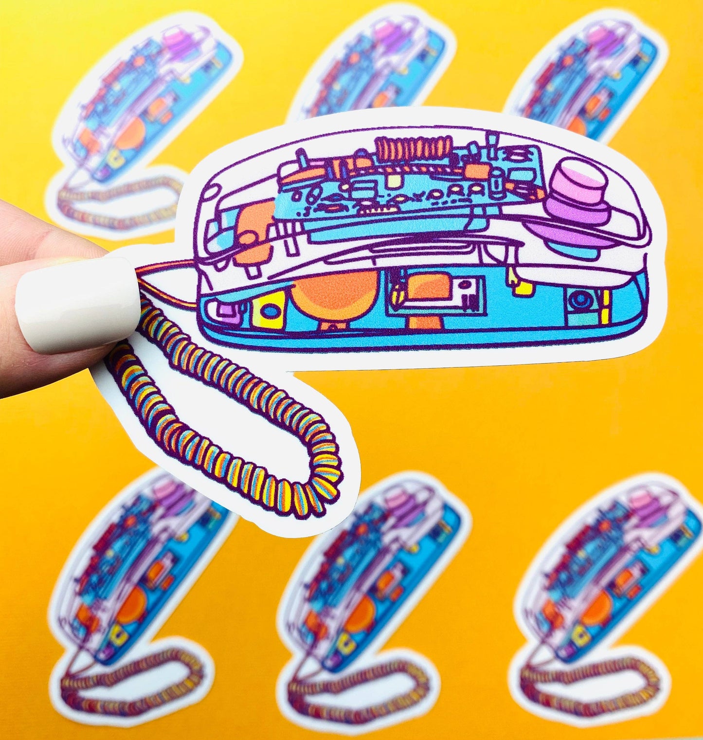 Otto's Grotto - 90s Sticker -Clear Phone Sticker -Nineties Aesthetic Stickers - 90s Teen Style - 1990s Style Phone Sticker, 90s Gifts - 90s Party Favor