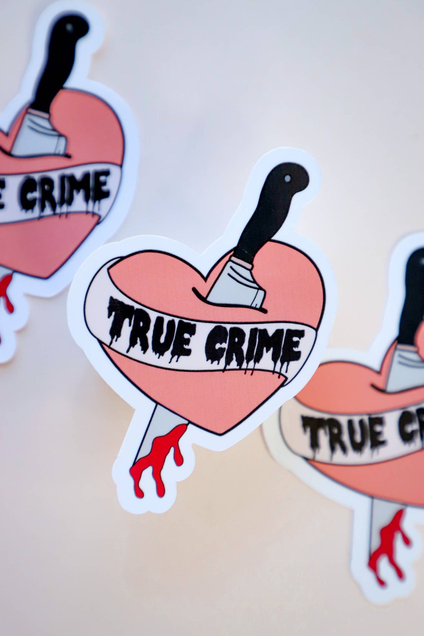 Furever Booked - True Crime Heart Sticker