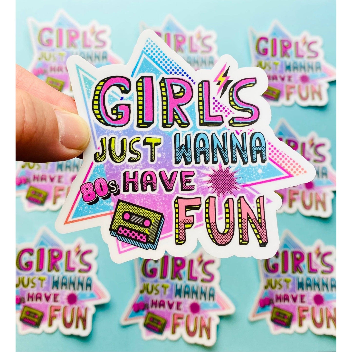 Otto's Grotto - Girls Eighties Vintage Look Sticker Girls Fun 1980s 80s Aesthetic Stickers