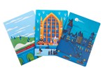 Harry Potter: Exploring Hogwarts Sewn Notebook Collection (Set of 3)