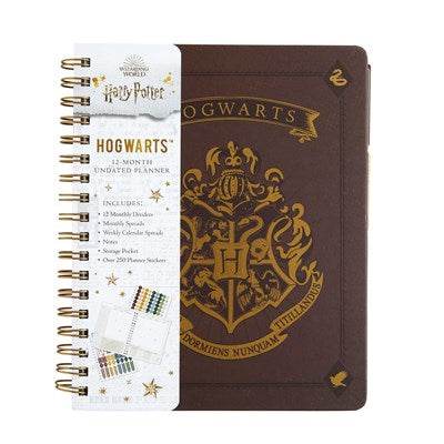 Harry Potter Hogwarts 12-Month Undated Planner Harry Potter School Planner School Harry Potter Gift Harry Potter Stationery Undated Planner