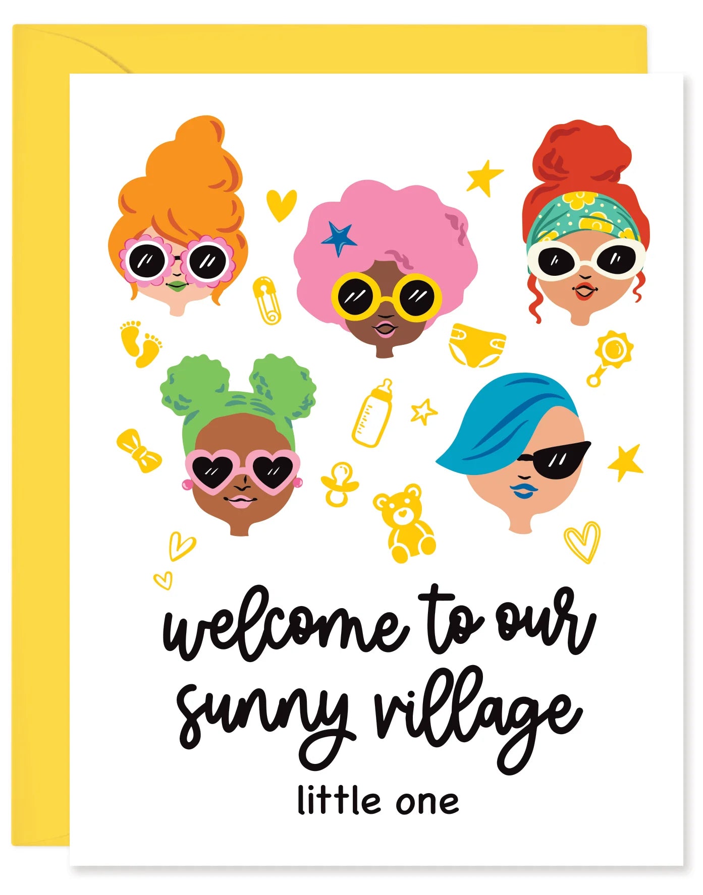 Sunny Village New Baby Greeting Card
