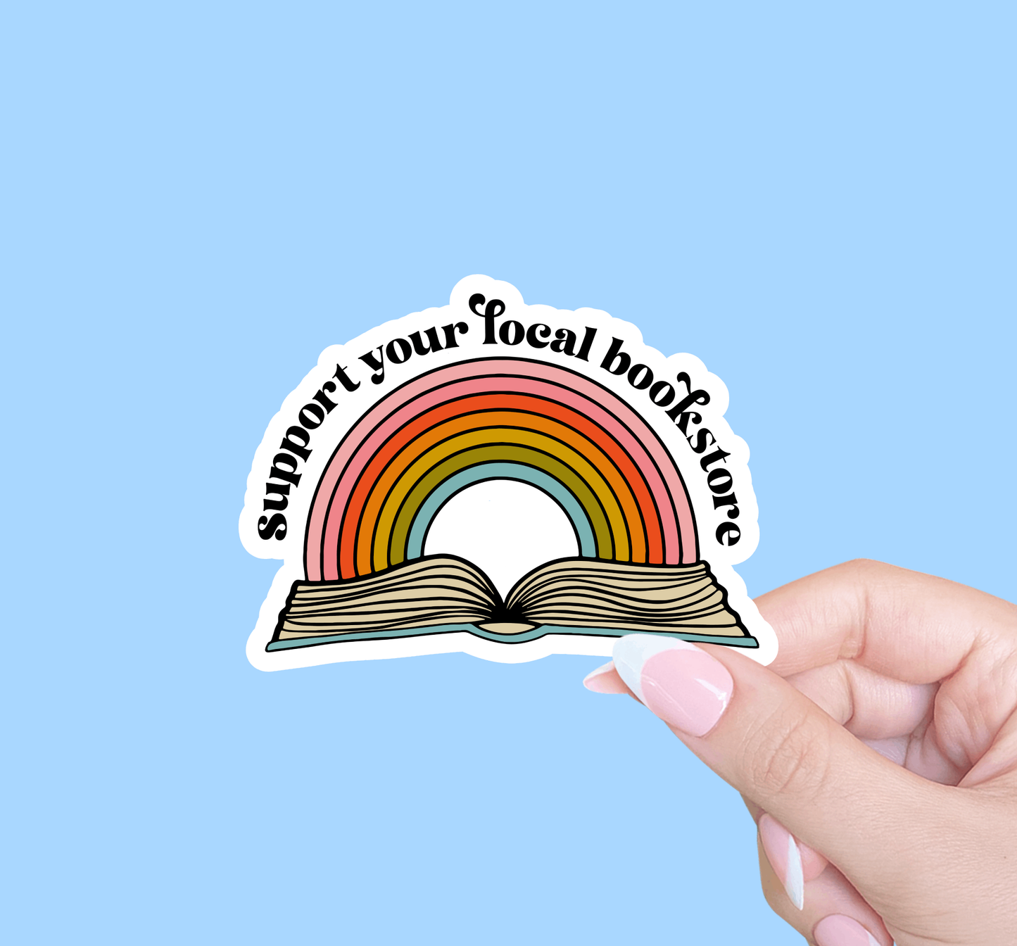 Radical Buttons - Support your local bookstore, Bookish sticker, Reader merch