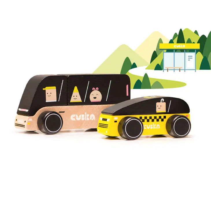 Wooden Set City Transport