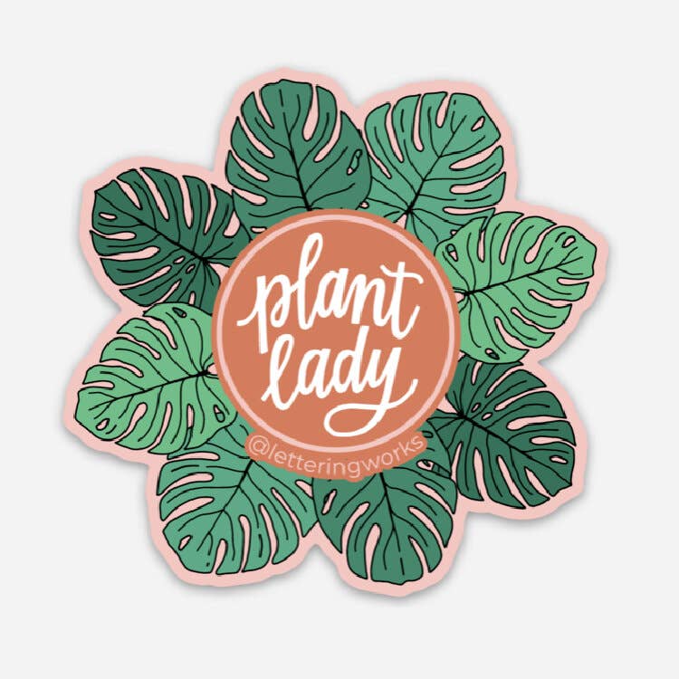 Lettering Works - Plant Lady Sticker