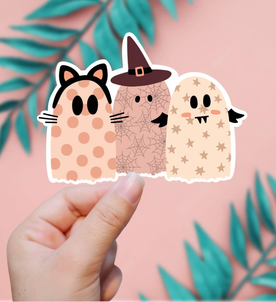 Costume Ghosts Halloween Sticker