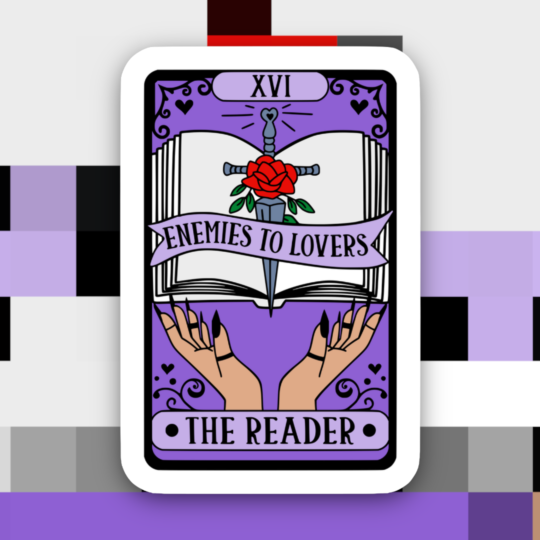 Reader Enemies to Lovers Tarot Sticker
