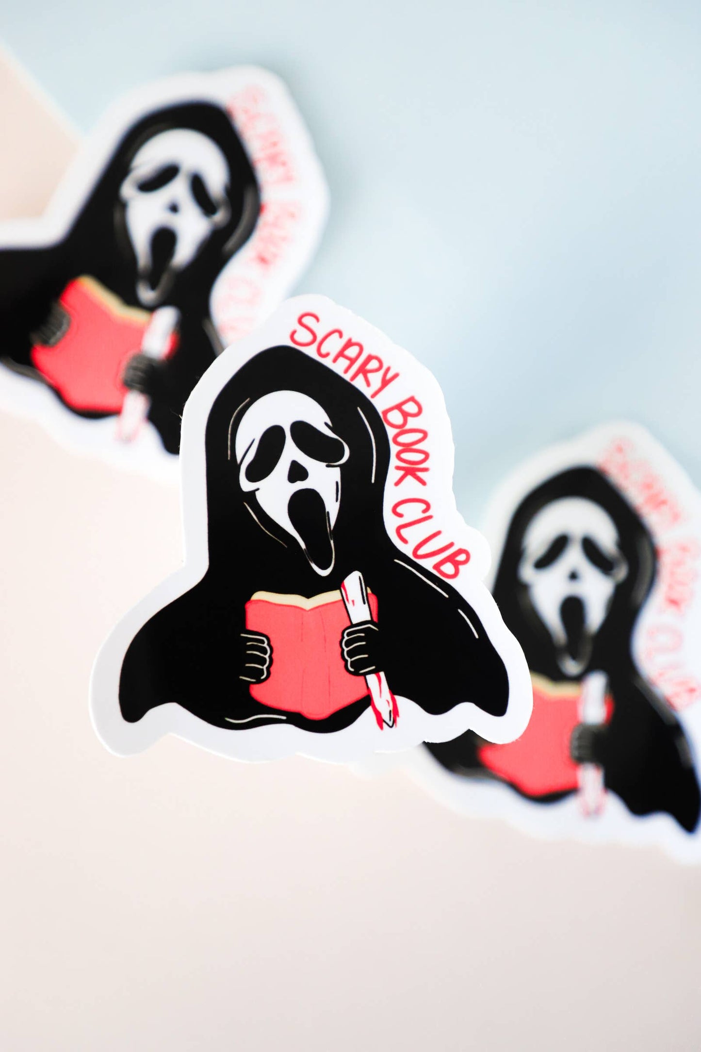 Furever Booked - Ghost Face Scary Book Club Sticker