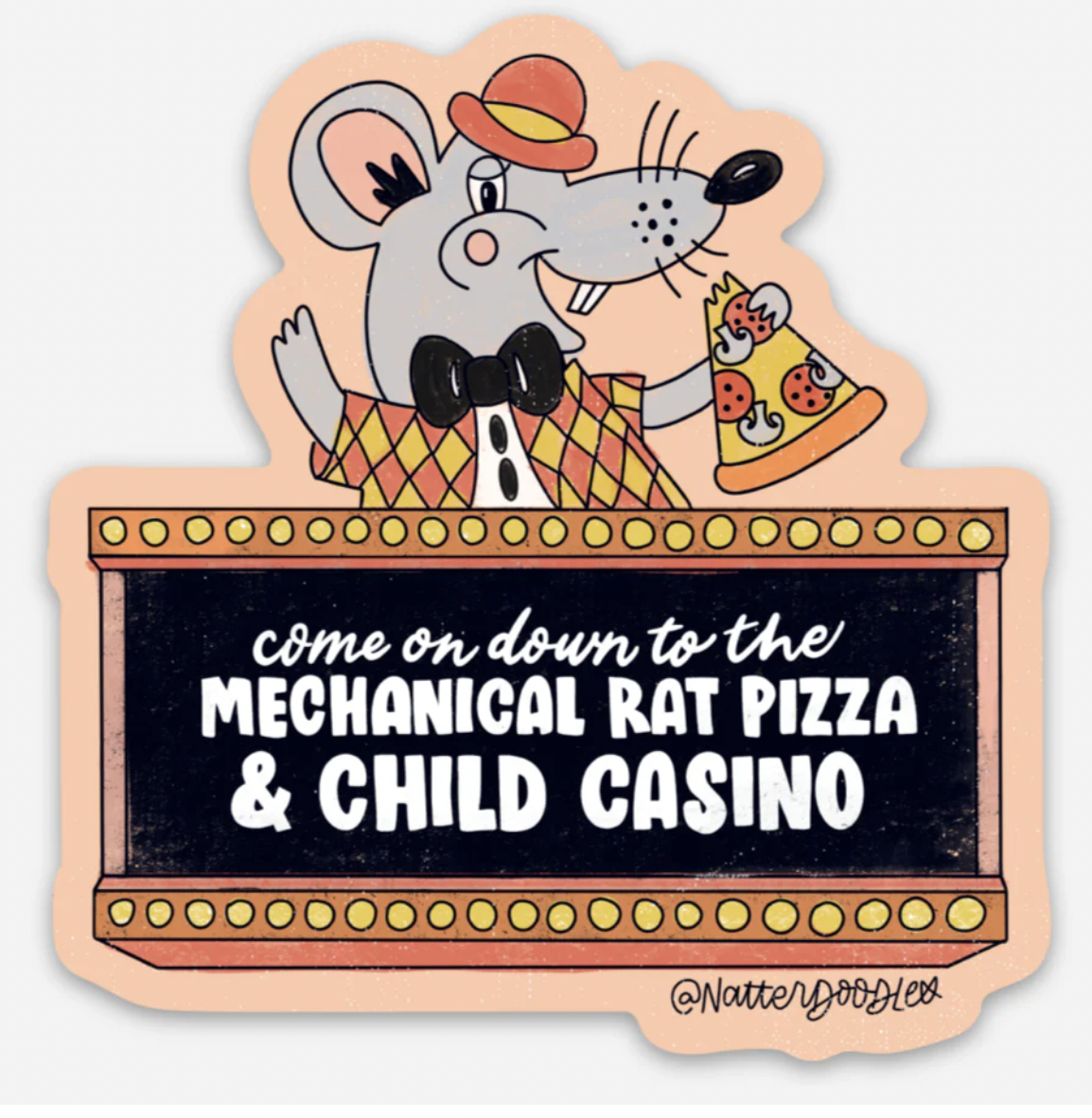 NatterDoodle - Mechanical Rat Pizza & Child Casino (Chuck E Cheese Inspired