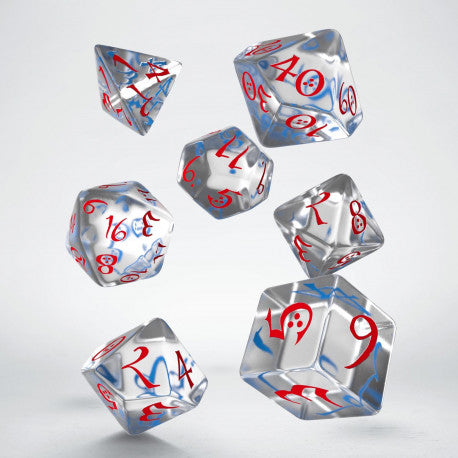 Classic RPG Dice Set Translucent/Blue/Red