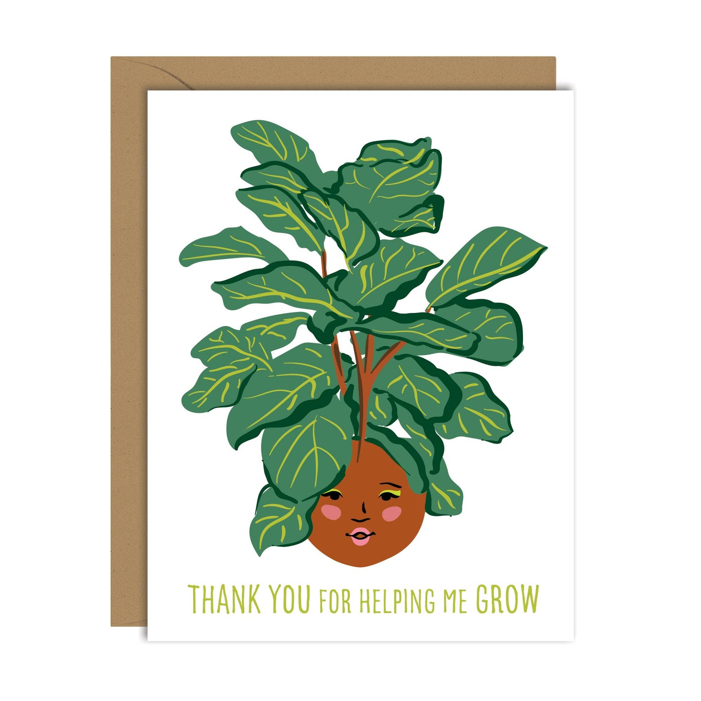 Lucy Loves Paper - Thank You For Helping Me Grow - Illustrated Card - A2 Size