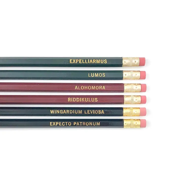 Wizard Spells Set of 6 Pencils