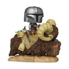 Pop Mandalorian on Bantha with Child Vinyl Figure