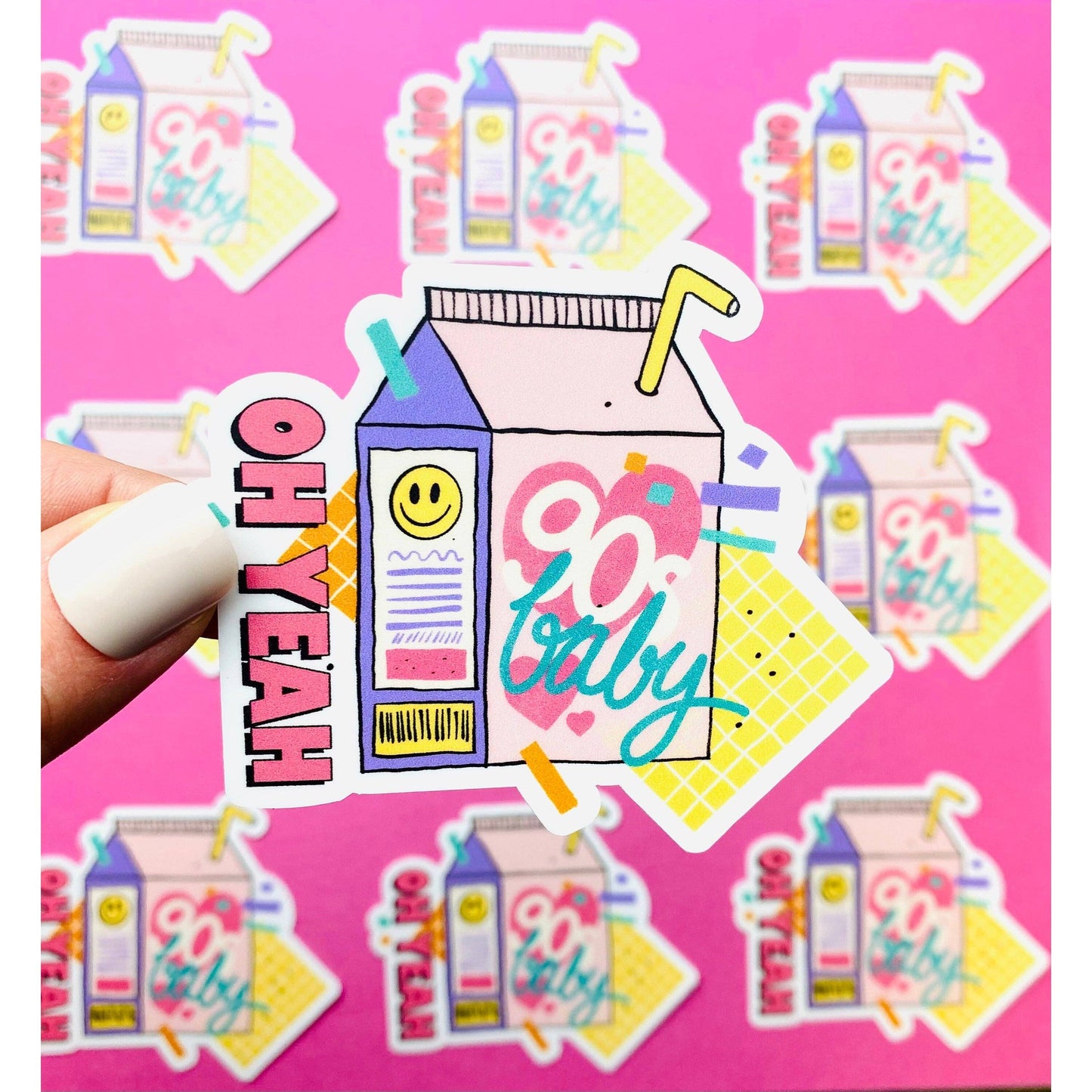 Nineties Baby! Sticker - Milk Carton 90s Sticker Retro