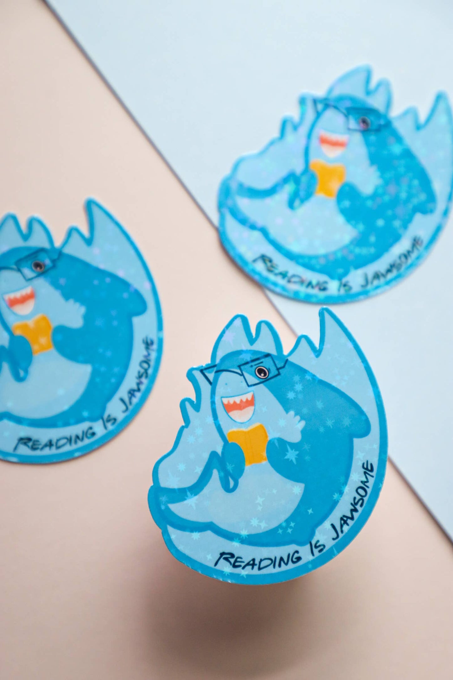 Furever Booked - Reading Is Jawsome Shark Sticker