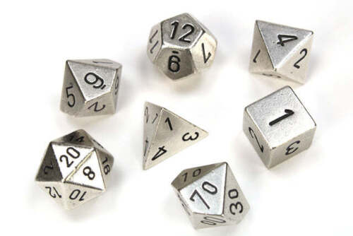 Silver Metal Dice Set