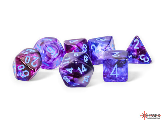 Nebula Mega-hedral Nocturnal/blue Luminary 7-Die Set