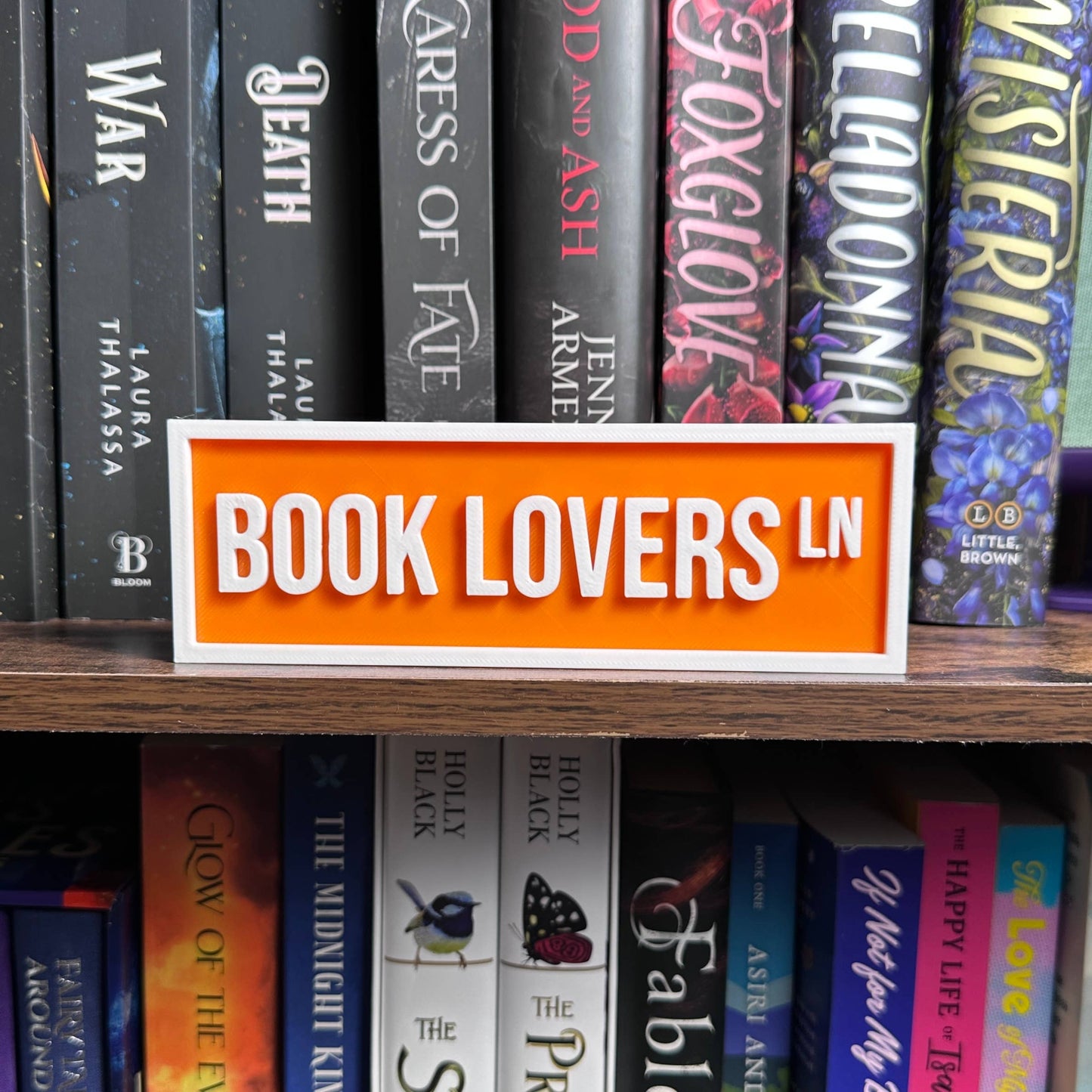 The Crafted Nook - Book Lovers Street Sign | Bookshelf Decor: Lilac Purple