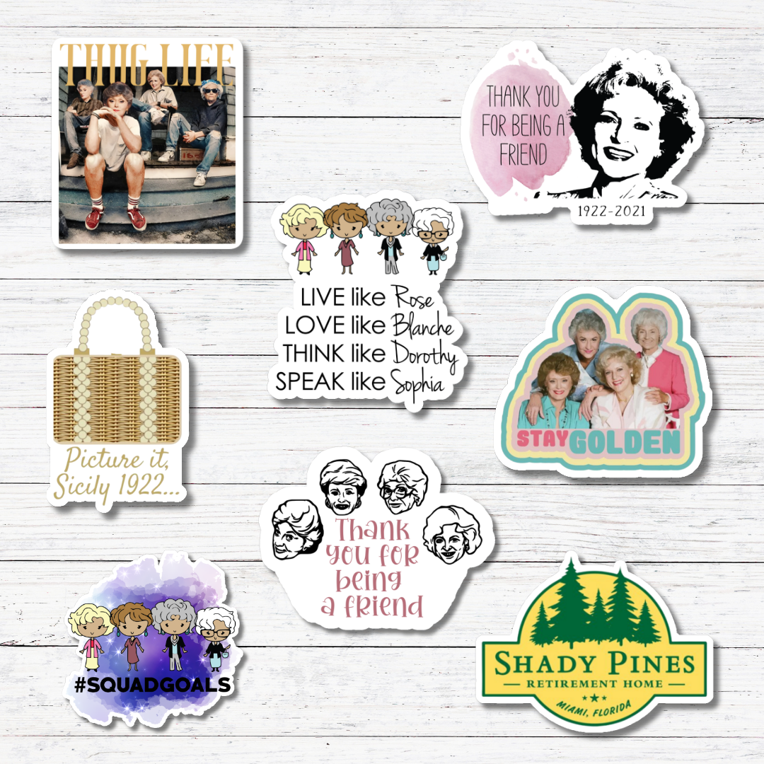 Oily Graphic Creations - Stay Golden Sticker/Magnet- Golden Girls: Glossy Vinyl