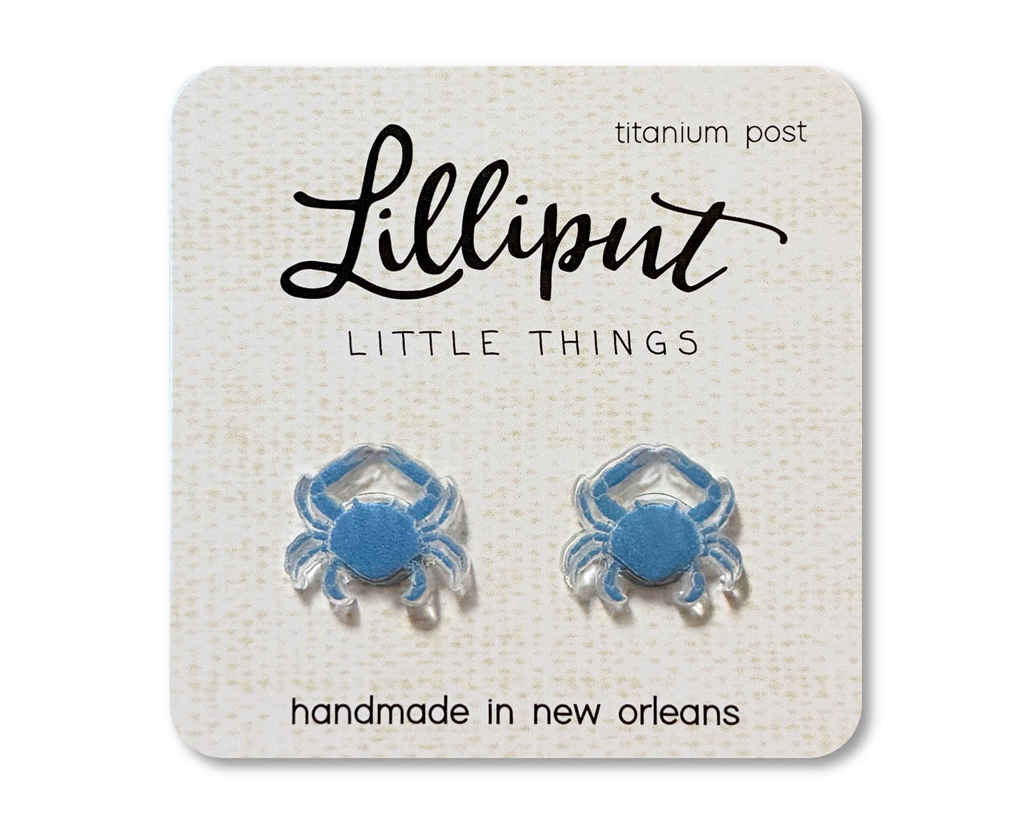 Lilliput Little Things - Crab Earrings // Blue Crab Earrings // Red Crab Earrings: Red / Large Claw