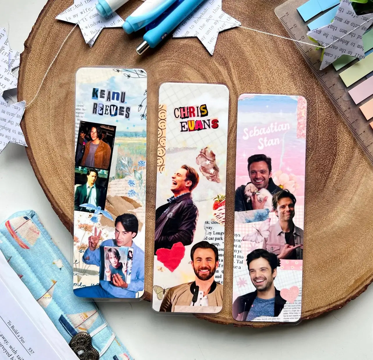 Cozy Reads Shop - Celebrity Collage Bookmarks: Hayden / Tassel