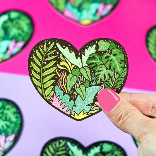 Turtle's Soup - Tropical Heart House Plants Monstera Vinyl Sticker