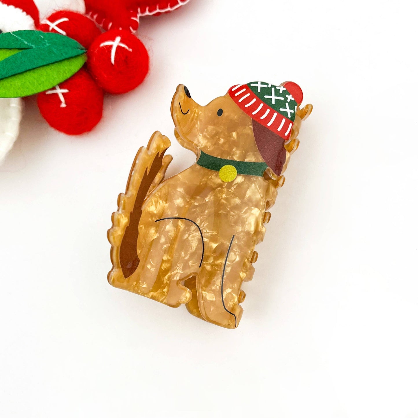 mildstyles - Christmas Festive Acrylic Printed Hair Claw: F