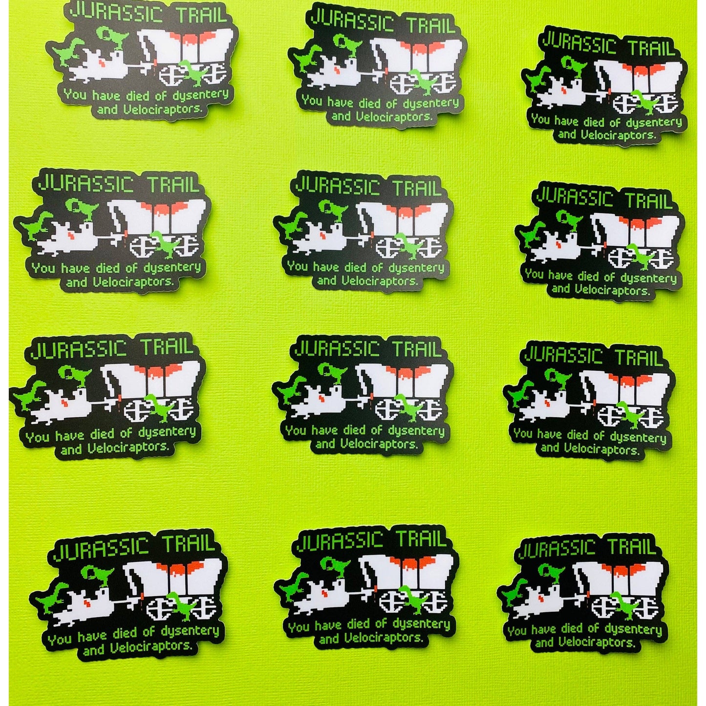 Otto's Grotto - Jurassic Oregon Trail Sticker Eighties Sticker 1980s Sticker: UNPACKAGED