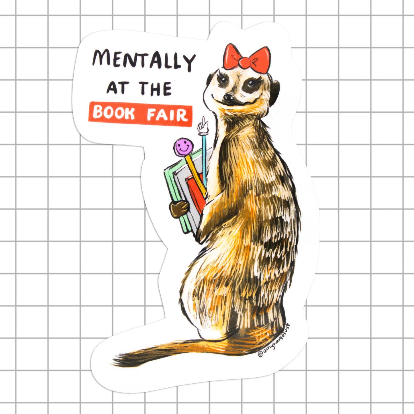 Amy Hartelust Art and Illustration - Book Fair Vinyl Sticker