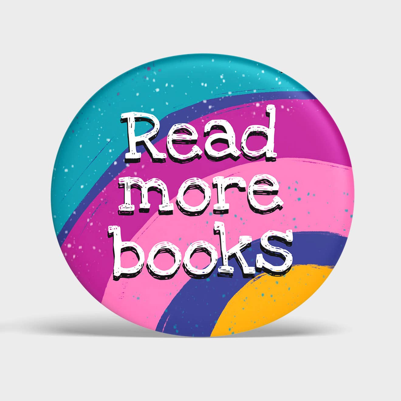 Jenipher Lyn / Nightly Doodles - Read More Books - 1.5 pin back button
