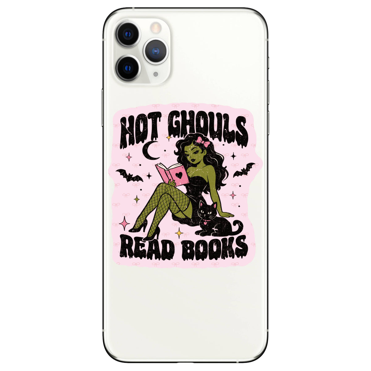 Juju and Moxie - Hot Ghouls Read Books Halloween High Quality Vinyl Sticker