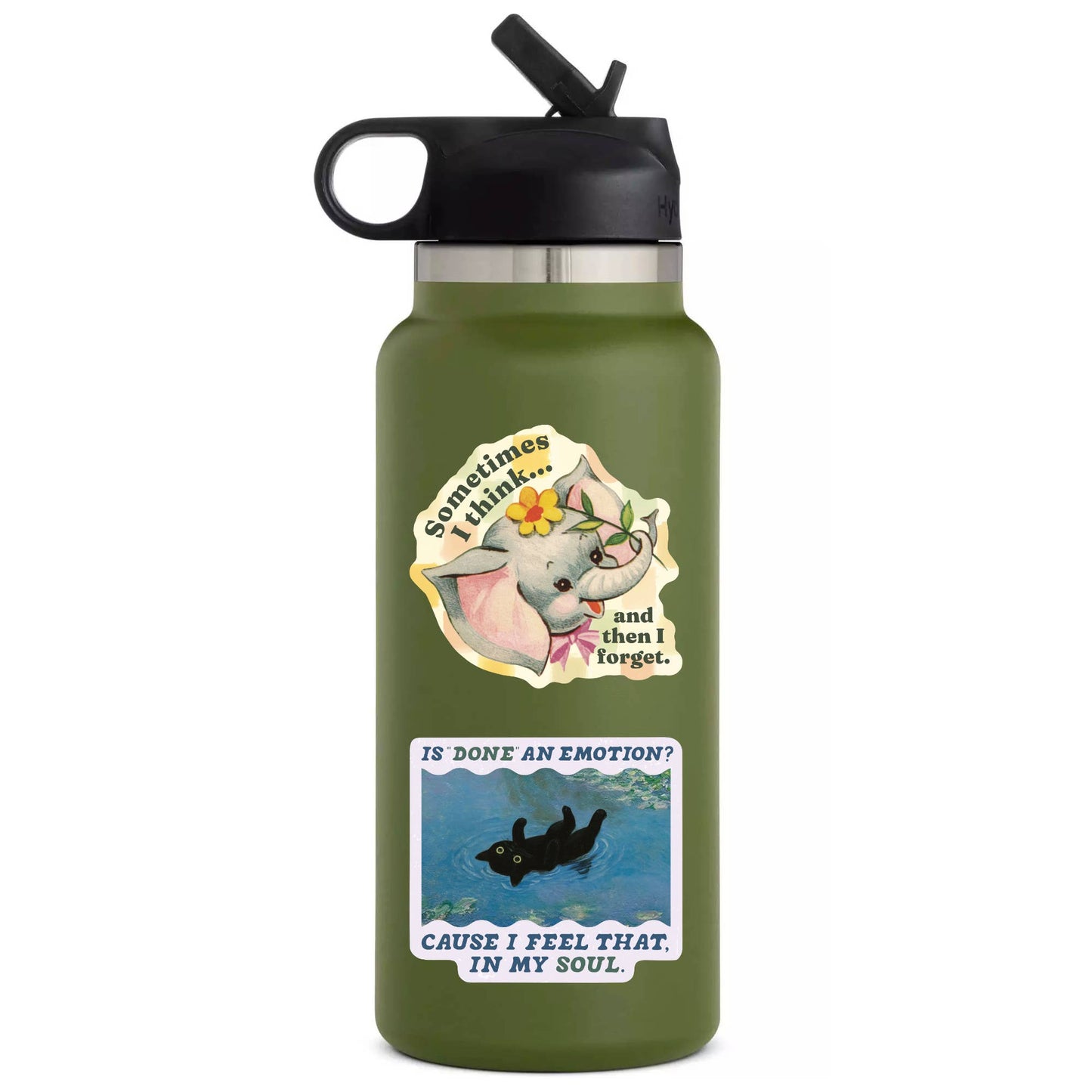 Juju and Moxie - I Think and Forget Elephant Funny High Quality Vinyl Sticker