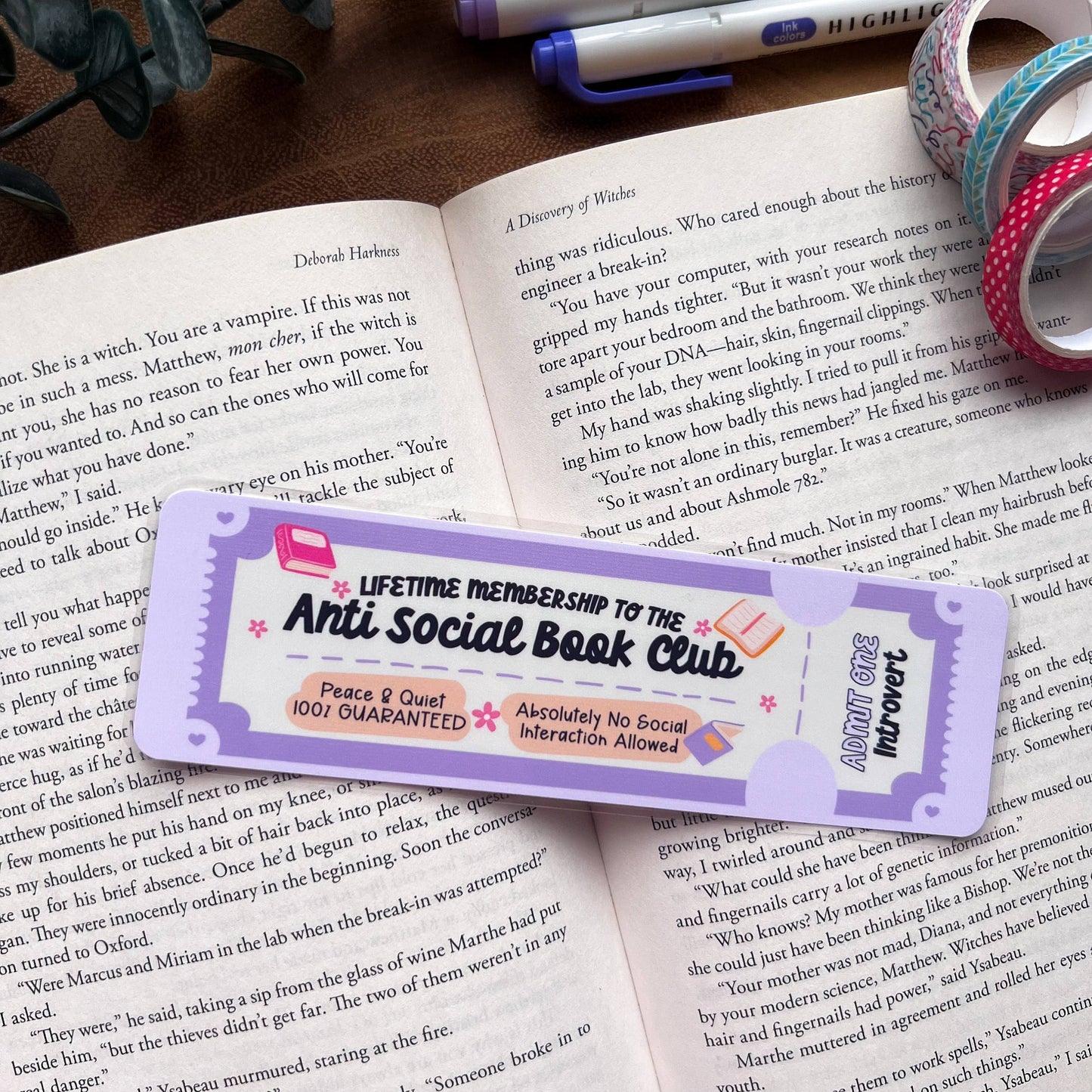 Cozy Reads Shop - Bookish Trope Ticket Bookmarks: Tassel / Dark Academia