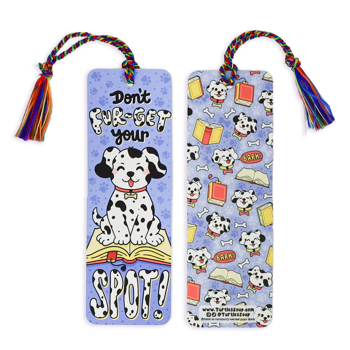 Turtle's Soup - Don’t Fur-Get Your Spot Reader Gift Bookmark with Tassel