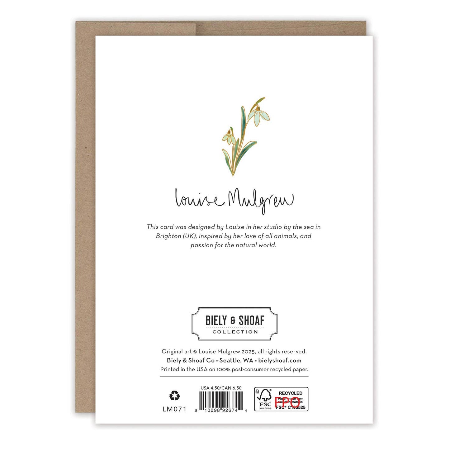 Biely & Shoaf - Snowdrops Sympathy Card