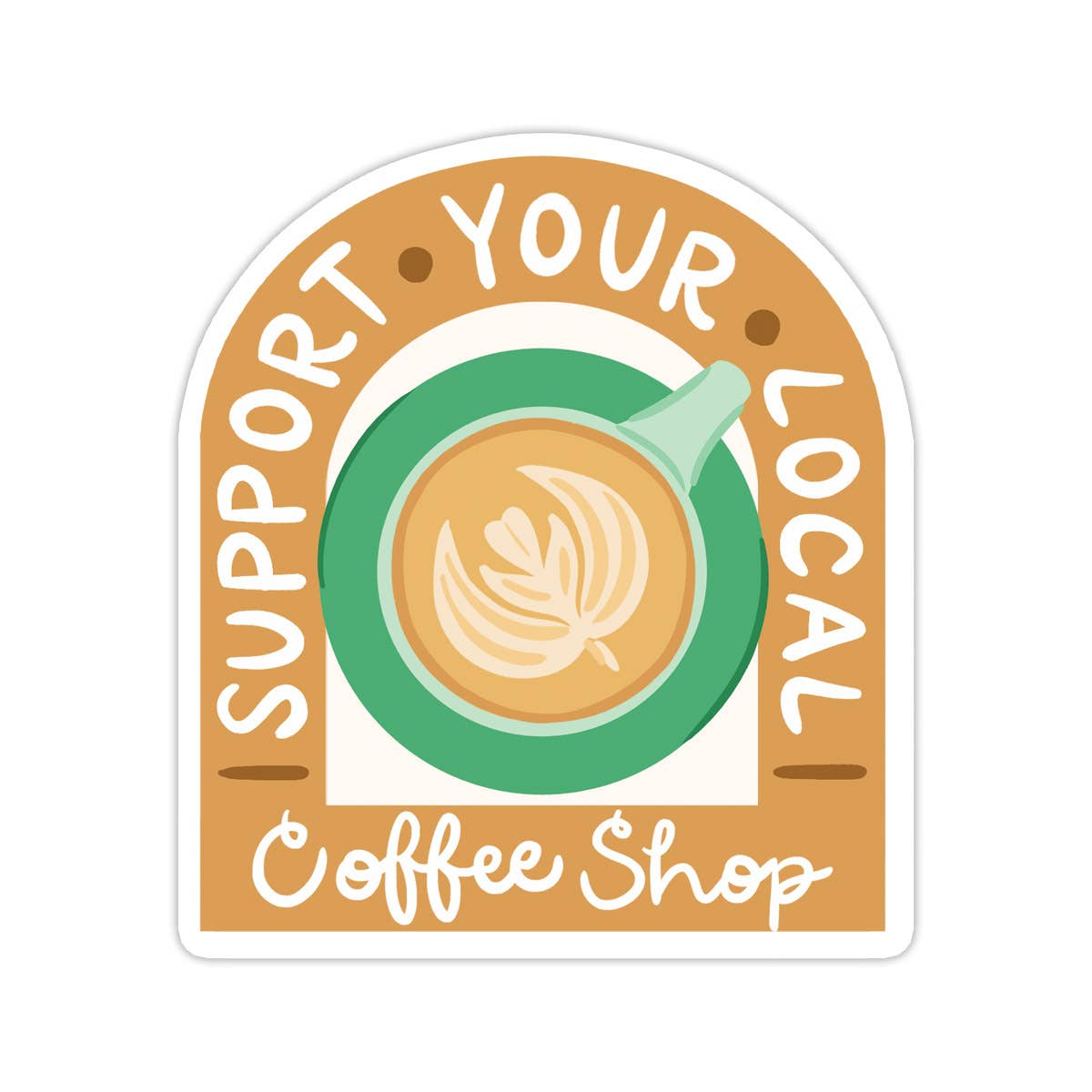 Bloomwolf Studio - Local Coffee Shop Vinyl Sticker: No packaging - sent loose