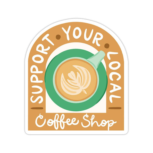 Bloomwolf Studio - Local Coffee Shop Vinyl Sticker: No packaging - sent loose