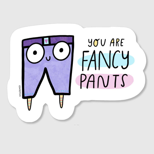 Jenipher Lyn / Nightly Doodles - Punny Fancy Pants - Vinyl Sticker