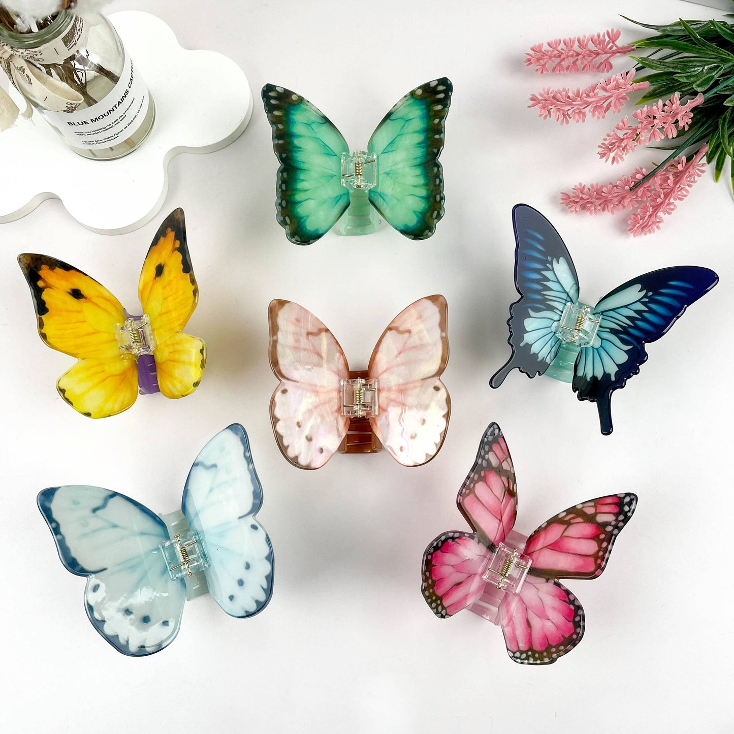 mildstyles - Dancing butterfly hair clip,Animal hair clips: Yellow